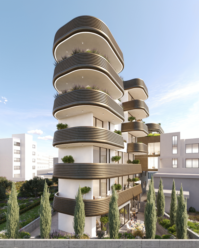 Modern Luxury 2-bedroom 3-bedroom apartment in Infinity Paphos – covered veranda sea view city view