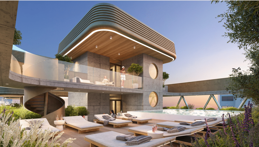 Modern Luxury 2-bedroom 3-bedroom apartment in Infinity Paphos – covered veranda sea view city view