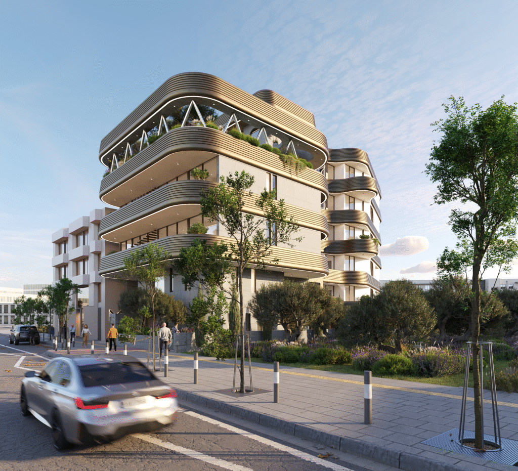 Modern Luxury 2-bedroom 3-bedroom apartment in Infinity Paphos – covered veranda sea view city view