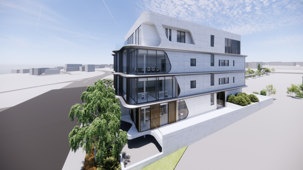 Exterior of Paramount Apartments in Paphos, modern luxury development near AUB and Paphos Stadium