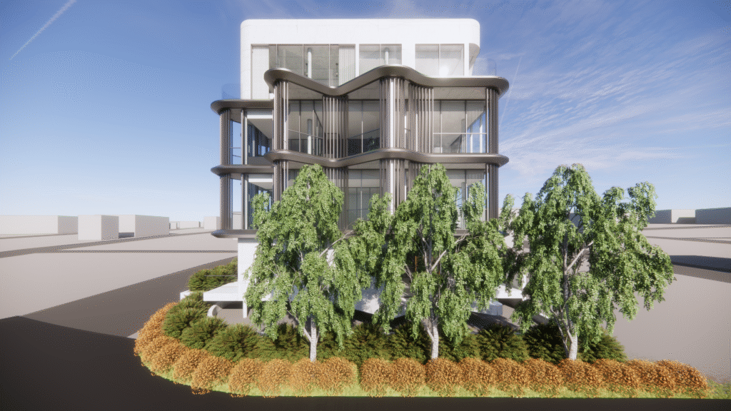 Exterior of Paramount Apartments in Paphos, modern luxury development near AUB and Paphos Stadium