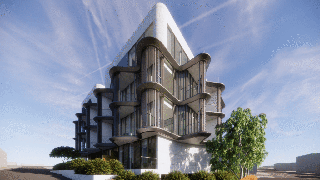 Exterior of Paramount Apartments in Paphos, modern luxury development near AUB and Paphos Stadium