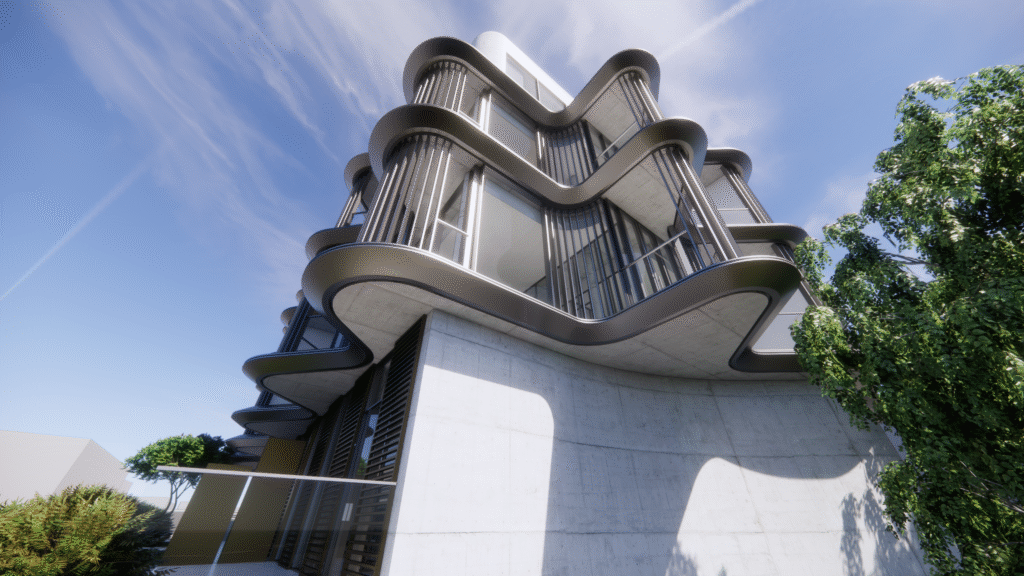 Exterior of Paramount Apartments in Paphos, modern luxury development near AUB and Paphos Stadium